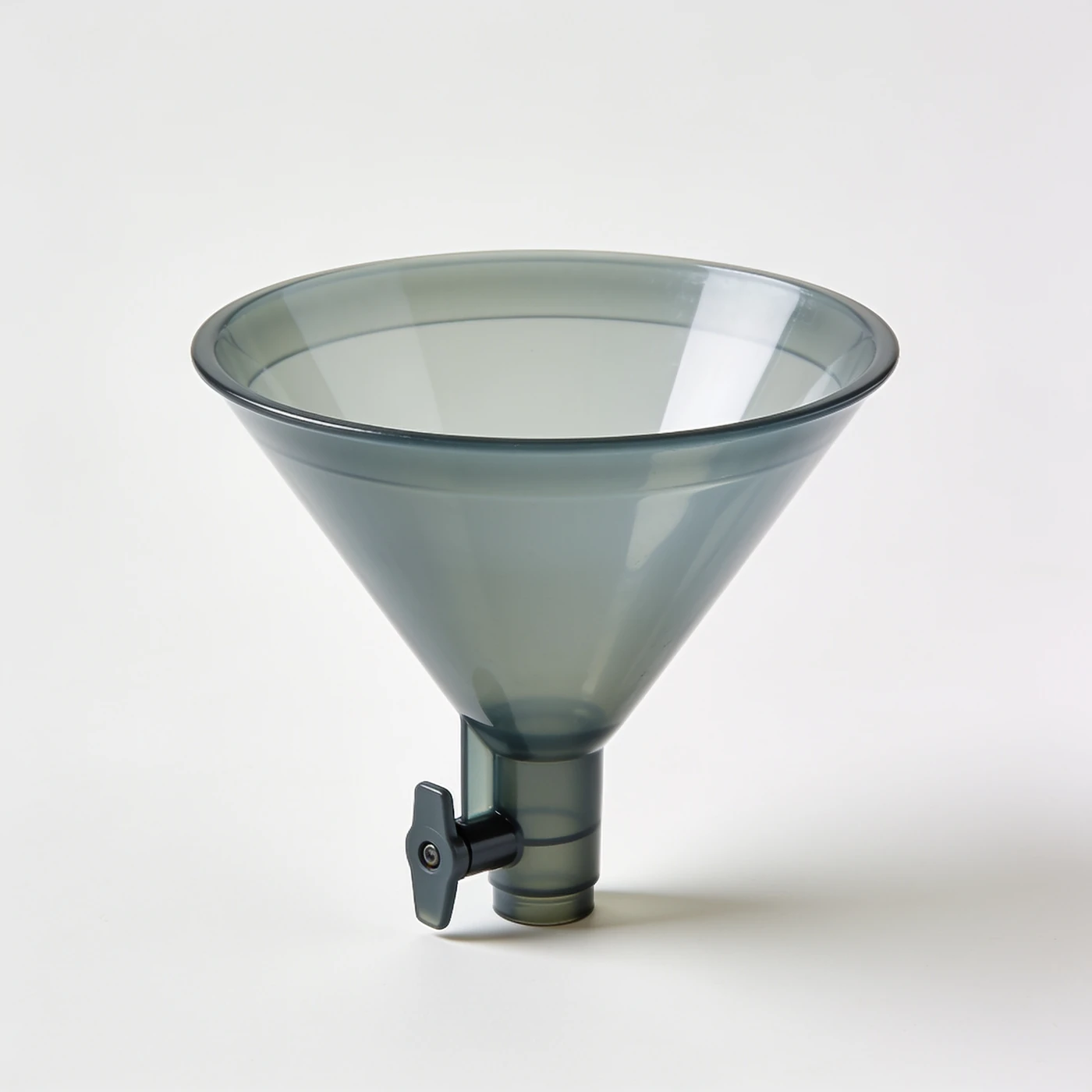 Pause Valve Dripper — smoke translucent polypropylene immersion cone with manual shutoff lever